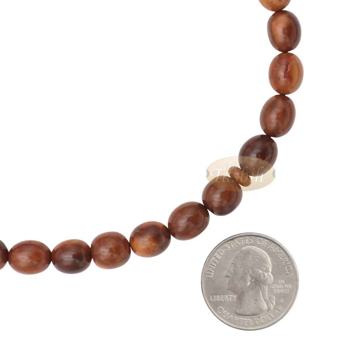 Genuine Kuka Tasbih – 9×12 mm Oval Bead Kuka seed Wood Prayer Beads