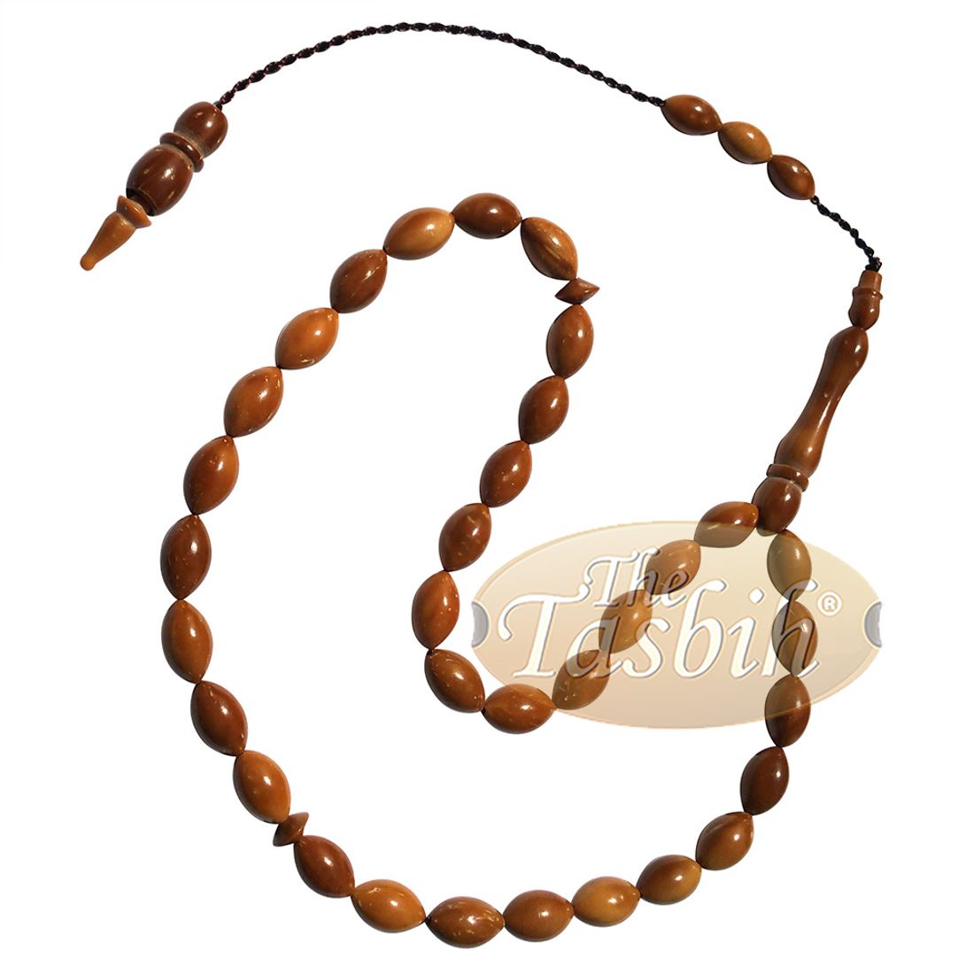 Small Kuka Tasbih 6x10mm Date-shaped Natural Color with 33 Beads – Limited Edition