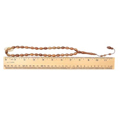Genuine Kuka Tasbih - 8x10 mm Small 33-Bead Long Tapered Oval Shaped Natural Color