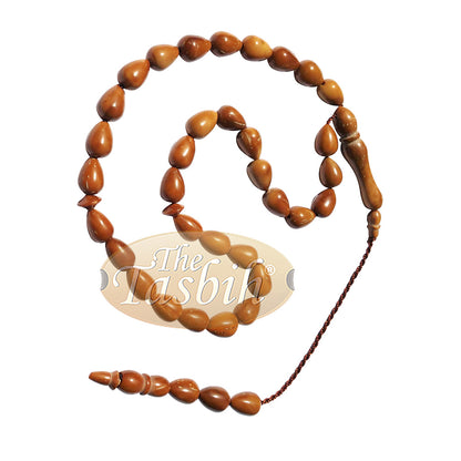 Kualitas Tinggi 7X10 Mm Bentuk Pir Alami Kuka Koka Warna 33 Manik Tasbih Subha