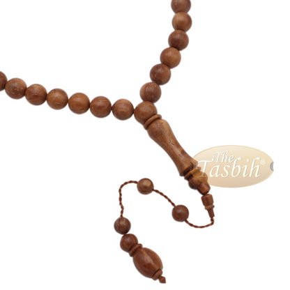 Brown Kuka 33ct Tasbih Prayer Beads – 10 mm round Bead Misbaha