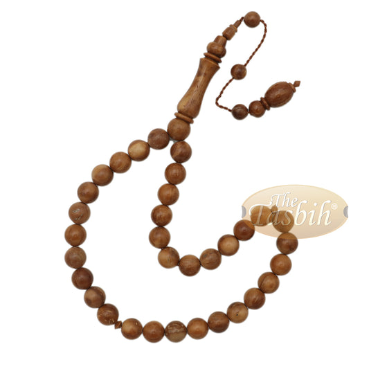 Brown Kuka 33ct Tasbih Prayer Beads - 10 mm round Bead Misbaha