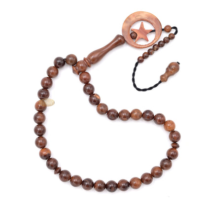 Genuine Kuka Round-shaped 33 Beads with Sandal Moon Alif Design