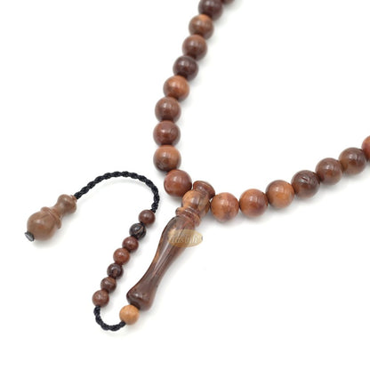 Genuine Natural Brown Kuka Misbaha – 33ct Round Beads