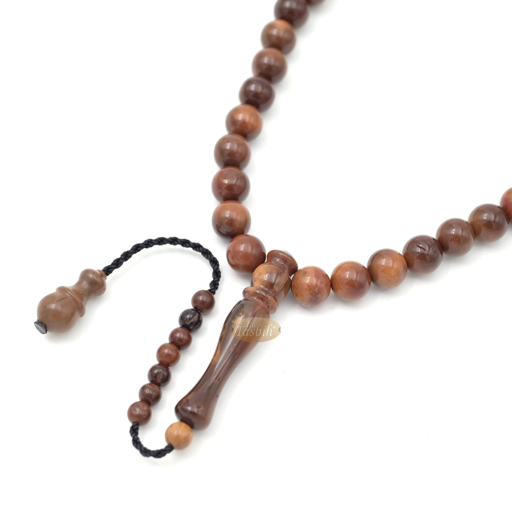 Genuine Natural Brown Kuka Misbaha - 33ct Round Beads Choose sizes 7.5 to 12mm