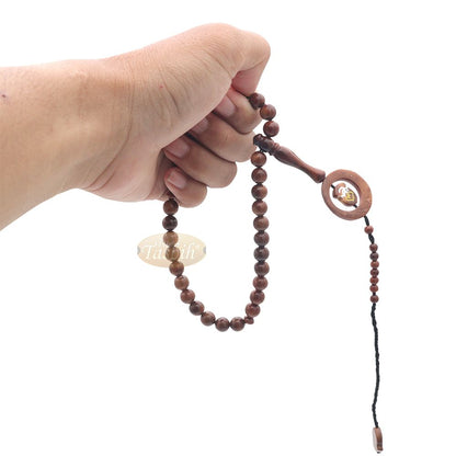 Sandal Spindle Design Kuka Tasbih 33-bd 8.5 mm Kuka Beads