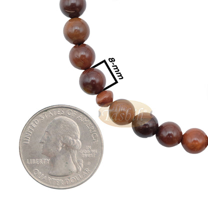Tasbih Biji Palem Kuka Alami 8 mm - 33 manik dengan Penahan Benang Hijau