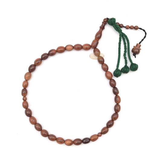Medium 10x8mm Genuine Kuka Misbaha - Handcrafted 33-bead Muslim Prayer Beads Tasbih