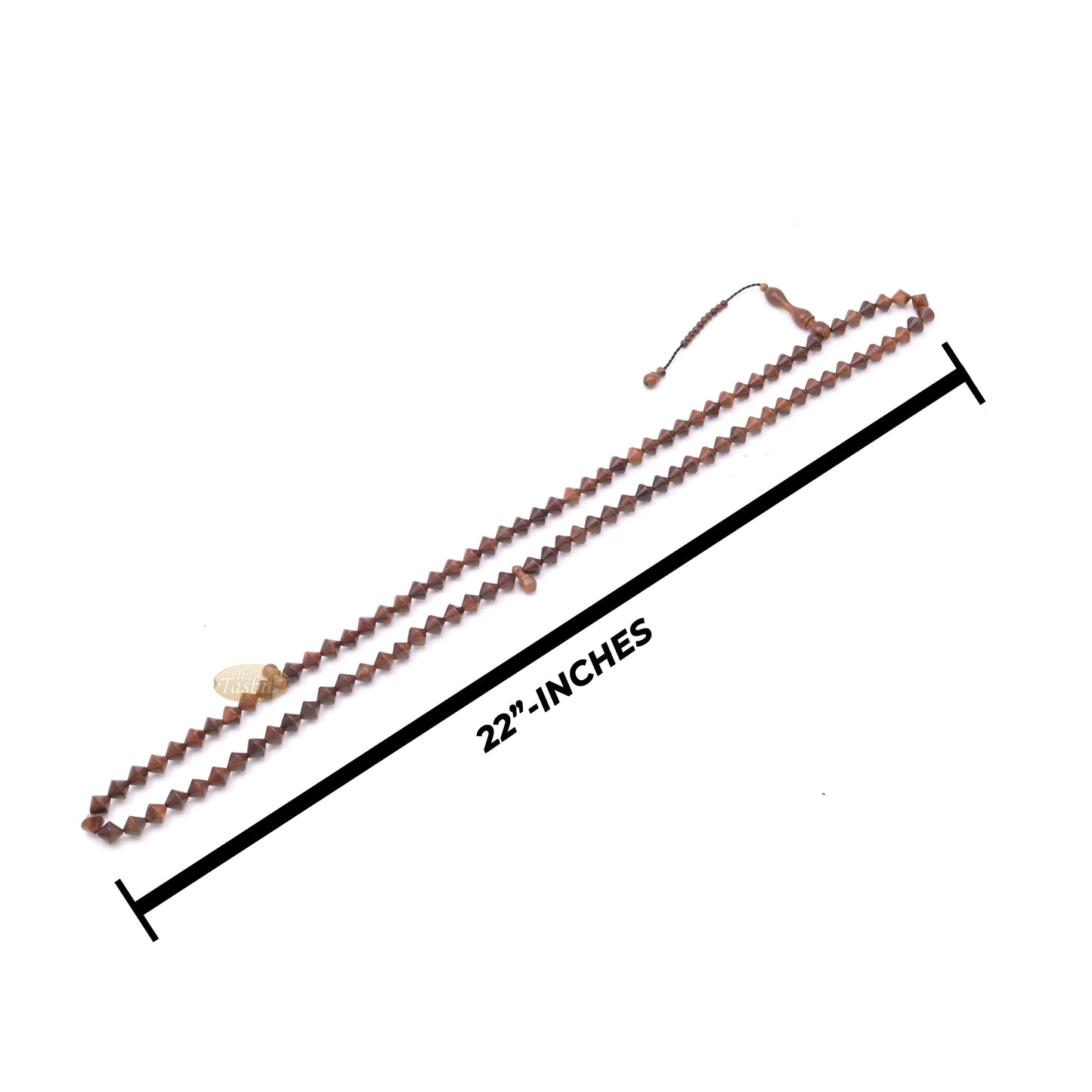 Genuine Kuka Double Cone 99 Bead Muslim Prayer Tasbih Brown Choose Sizes 6.5 to 10mm