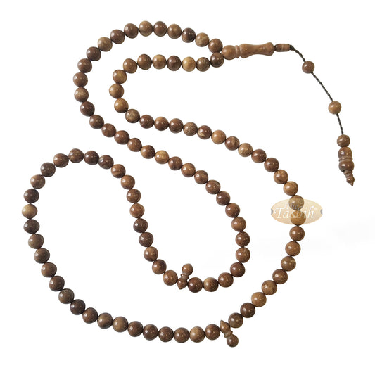 Natural Color 8 mm Turkish Kokka - Kuka Seed Prayer Beads - Rosary - Misbaha