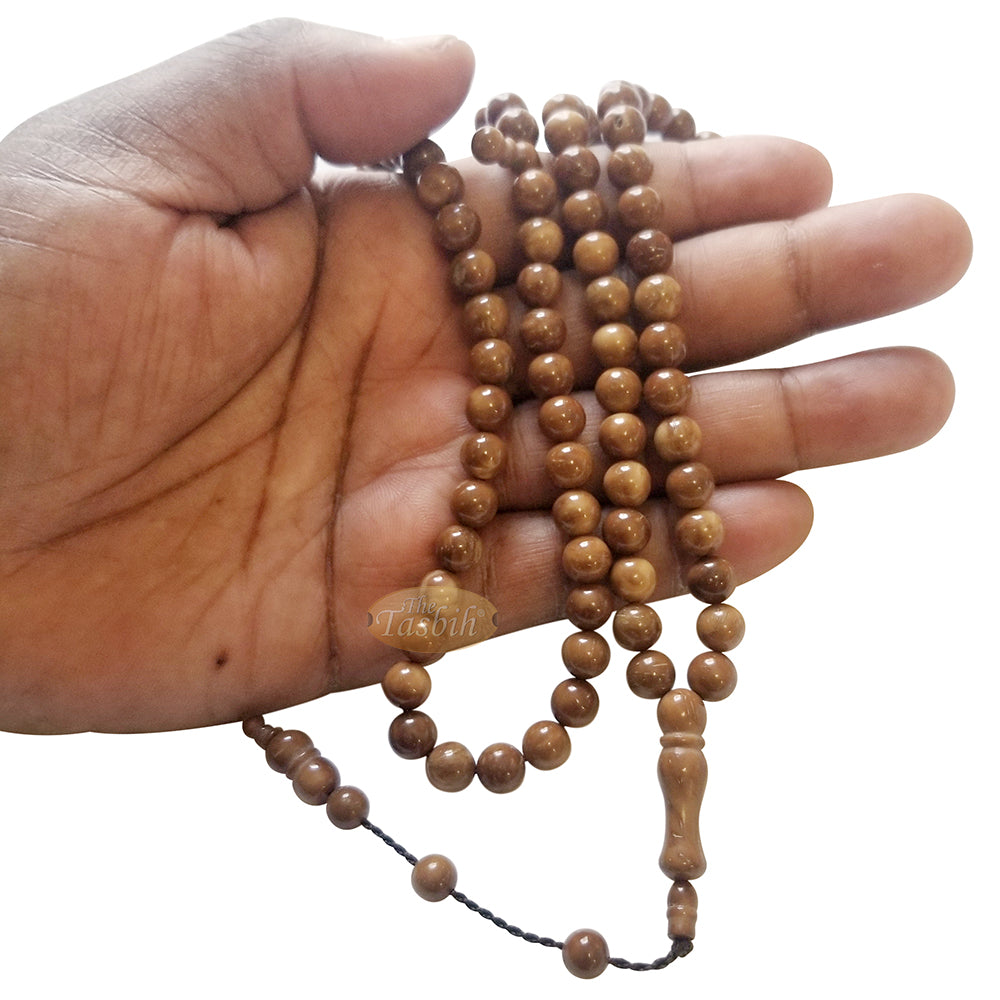 Kokka Turki Warna Alami 8 mm - Tasbih Biji Kuka - Rosario - Misbaha