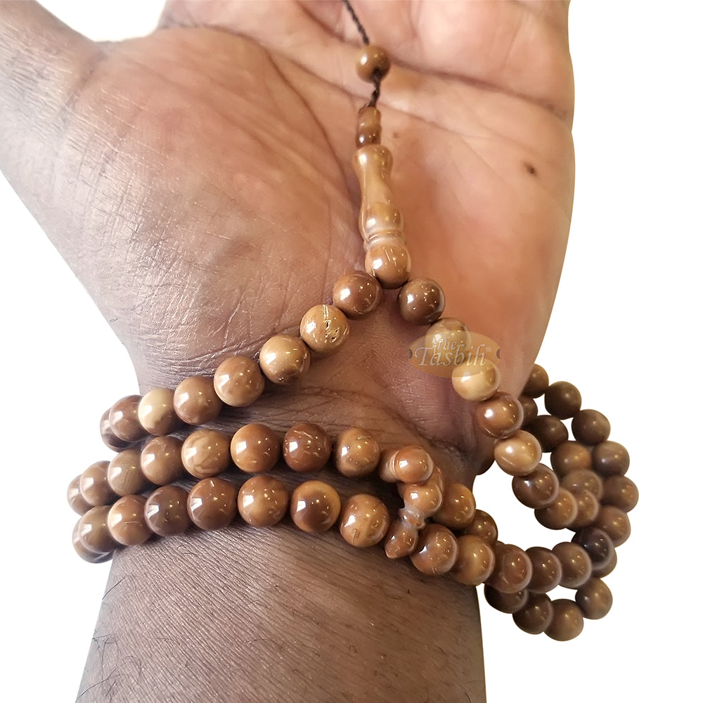 Kokka Turki Warna Alami 8 mm - Tasbih Biji Kuka - Rosario - Misbaha