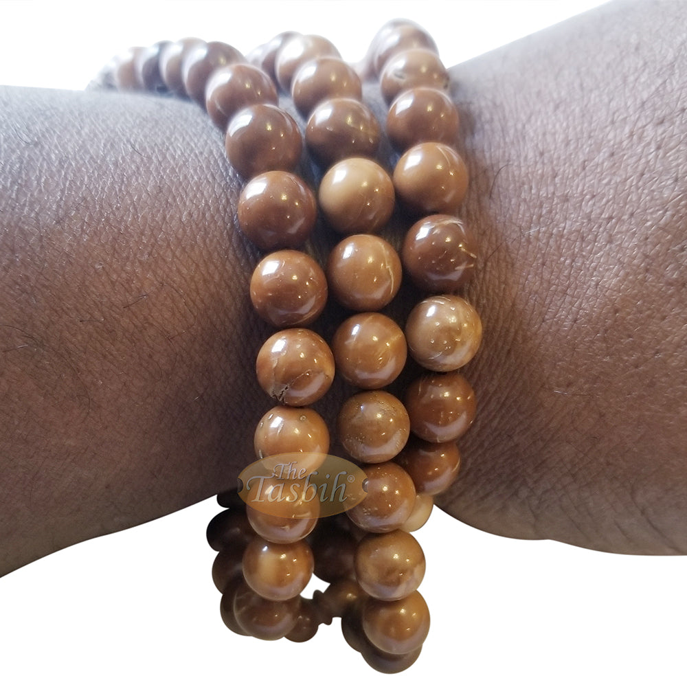 Kokka Turki Warna Alami 8 mm - Tasbih Biji Kuka - Rosario - Misbaha