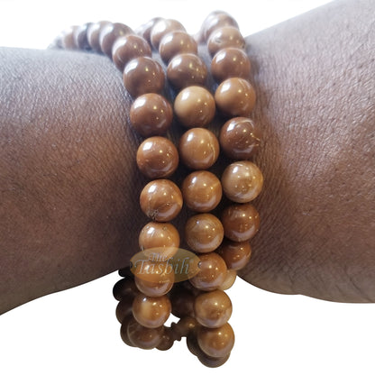 Kokka Turki Warna Alami 8 mm - Tasbih Biji Kuka - Rosario - Misbaha