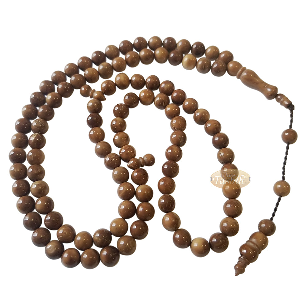 Kokka Turki Warna Alami 8 mm - Tasbih Biji Kuka - Rosario - Misbaha