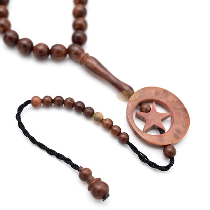 Genuine Kuka 7 mm Round-shaped beads with Sandal Moon Alif Design