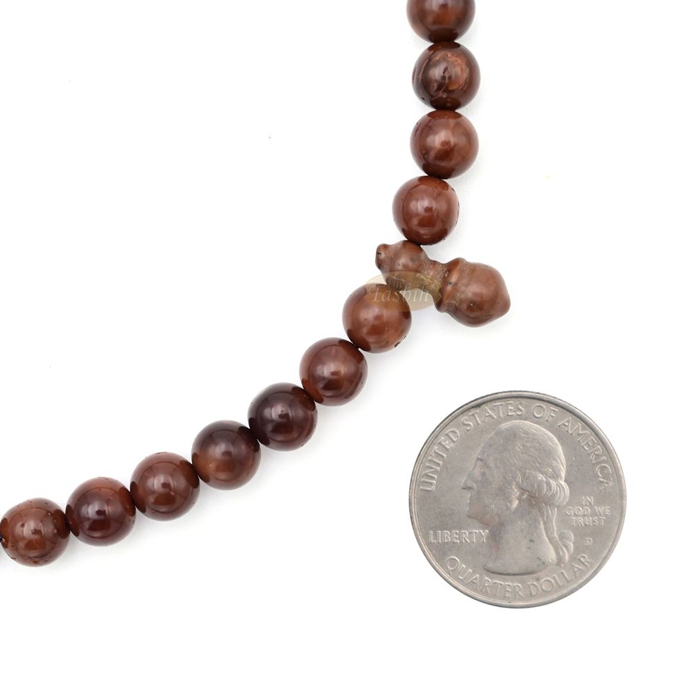 Genuine Kuka 7 mm Round-shaped beads with Sandal Moon Alif Design