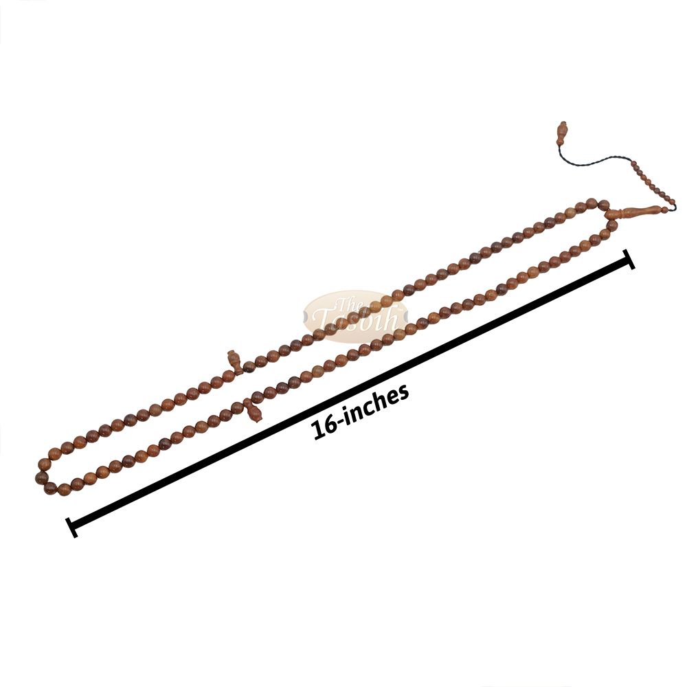 Natural Genuine Kuka Seed Tasbih Misbaha 99 count 8 mm Metal Inlay Beads Muslim Prayer Necklace