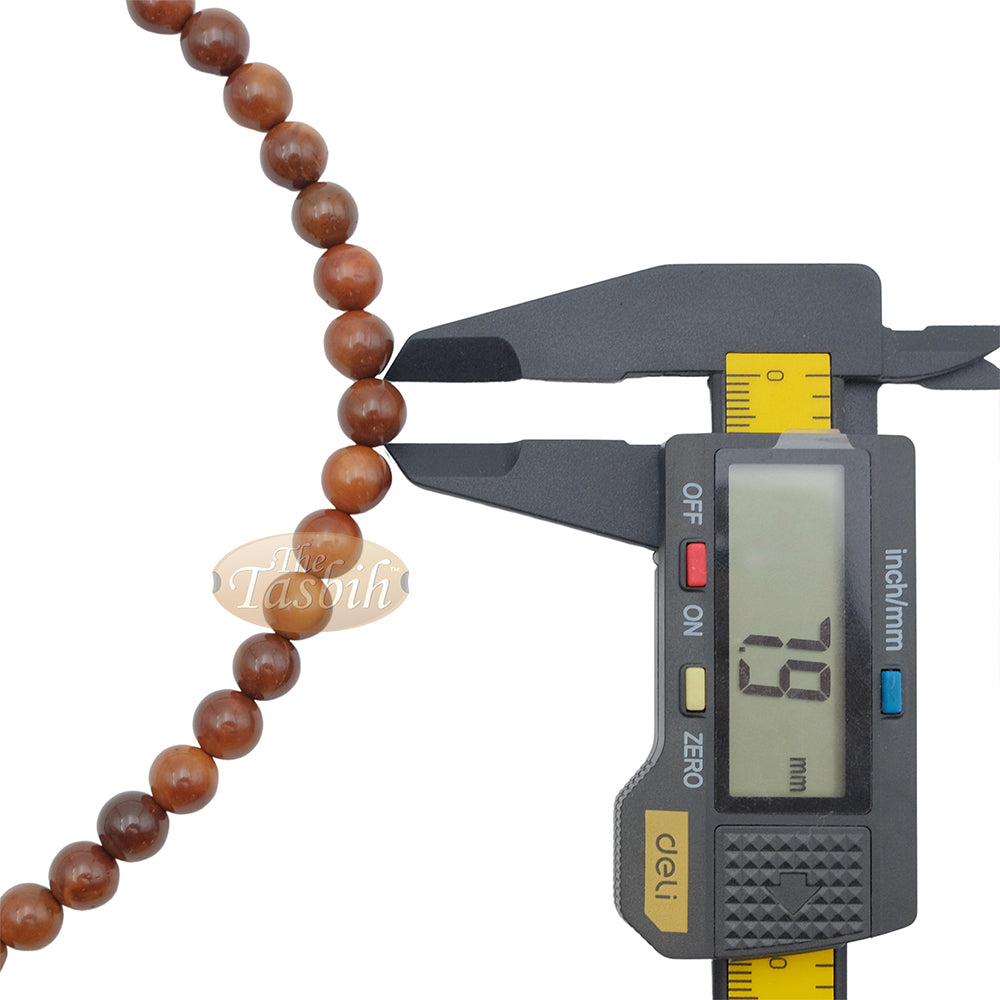 Genuine Kuka Seed Tasbih Sibha 99Ct 8.5mm Beads Handcrafted Islamic Prayer Necklace