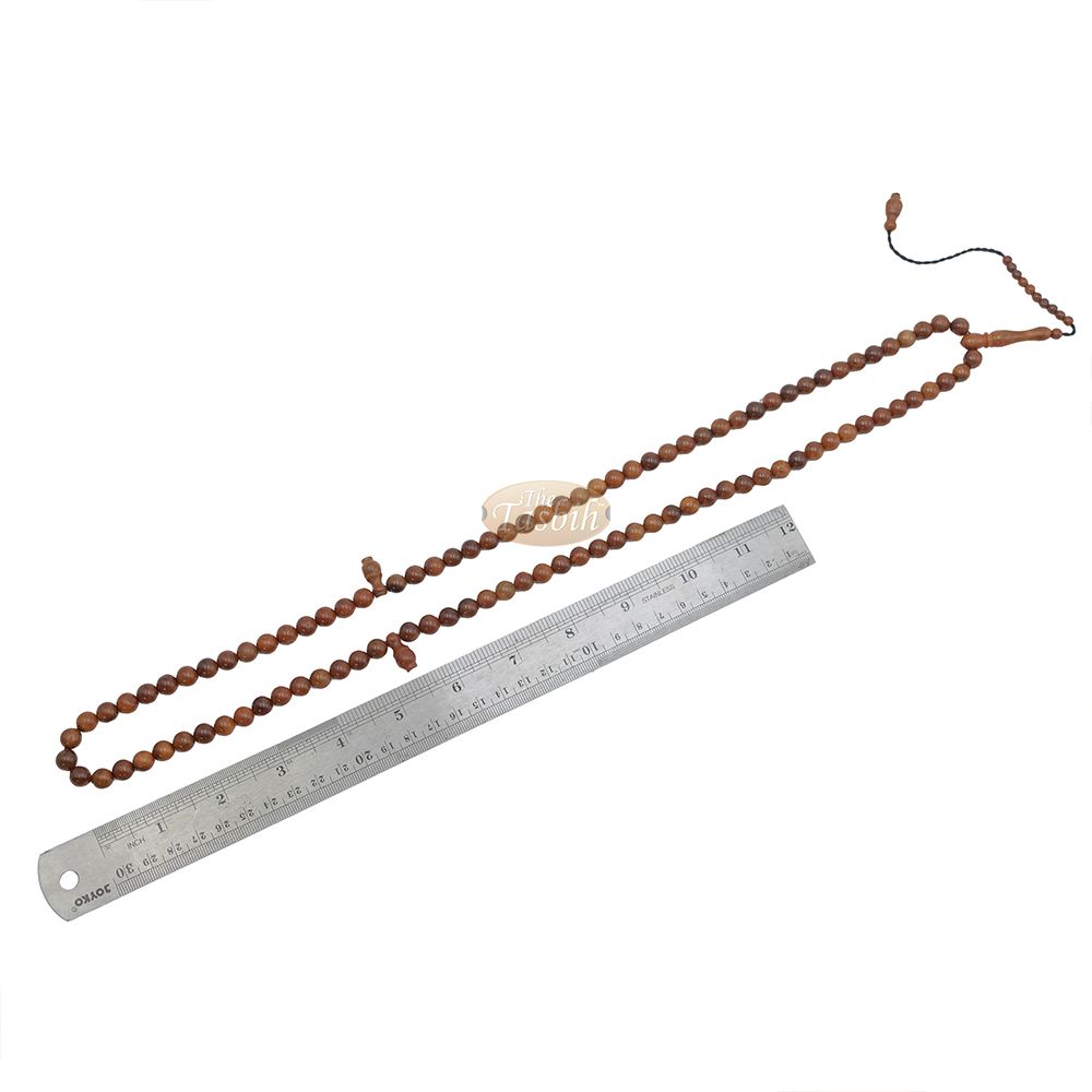 Genuine Kuka Seed Tasbih Sibha 99 count 8.5 mm Beads Handcrafted Islamic Prayer Necklace