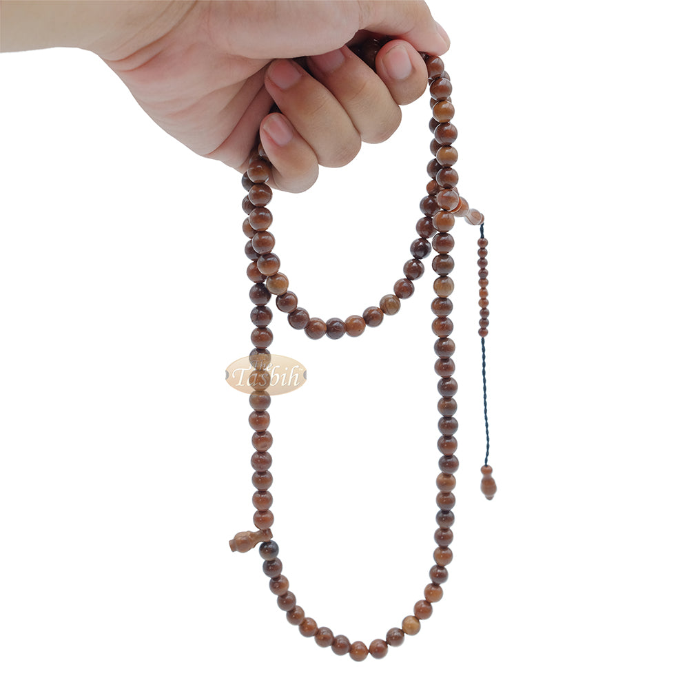 Genuine Kuka Seed Tasbih Sibha 99Ct 8.5mm Beads Handcrafted Islamic Prayer Necklace