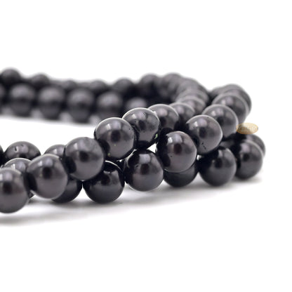 Genuine Black Kuka Tasbihs with Green Yarn Stops Choose Sizes 5.5 to 7mm