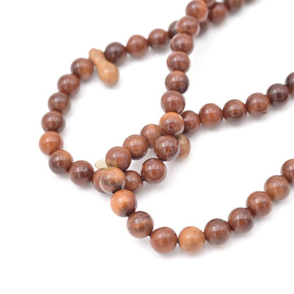 Natural Color Genuine Kuka 99 count Misbaha – Round-shaped Beads with Yarn Stops Choose sizes 7 to 9mm