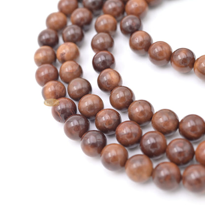Natural Color Genuine Kuka 99 count Misbaha - Round-shaped Beads with Yarn Stops Choose Sizes 7 to 9mm