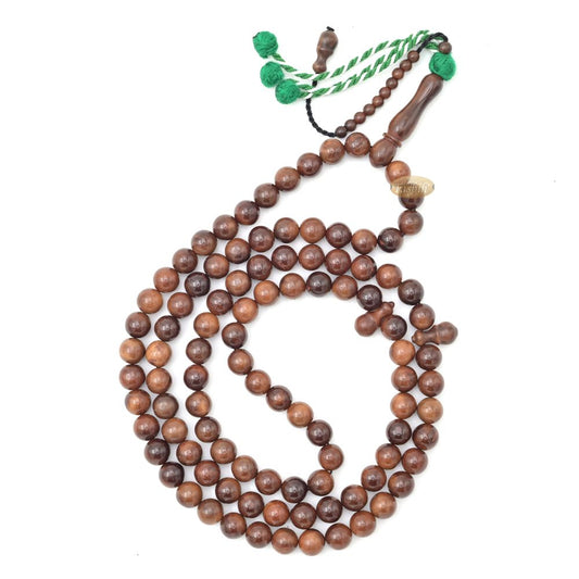 Natural Color Genuine Kuka 99 count Misbaha – Round-shaped Beads with Yarn Stops Choose sizes 7 to 9mm