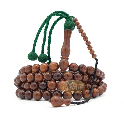 Natural Color Genuine Kuka Misbaha - 99 count with Yarn Stops Choose Sizes 6 to 9mm