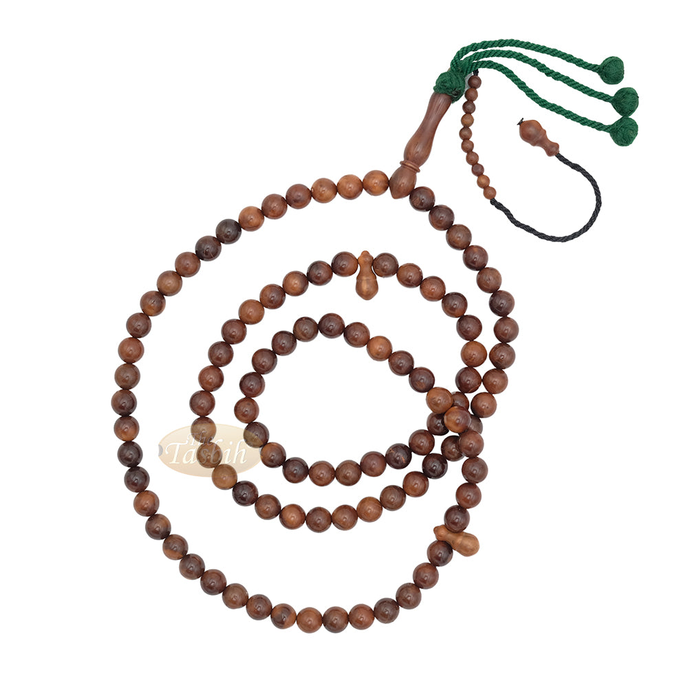 Natural Color Genuine Kuka Misbaha - 99 count with Yarn Stops Choose Sizes 6 to 9mm