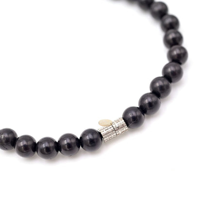 Natural Genuine Kuka 6mm Beads Necklace with Crescent & Star Pendant