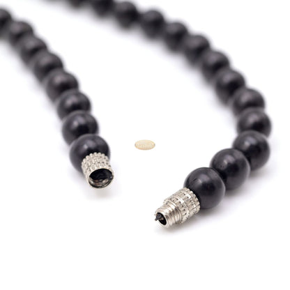 Natural Genuine Kuka 6mm Beads Necklace with Crescent & Star pendant