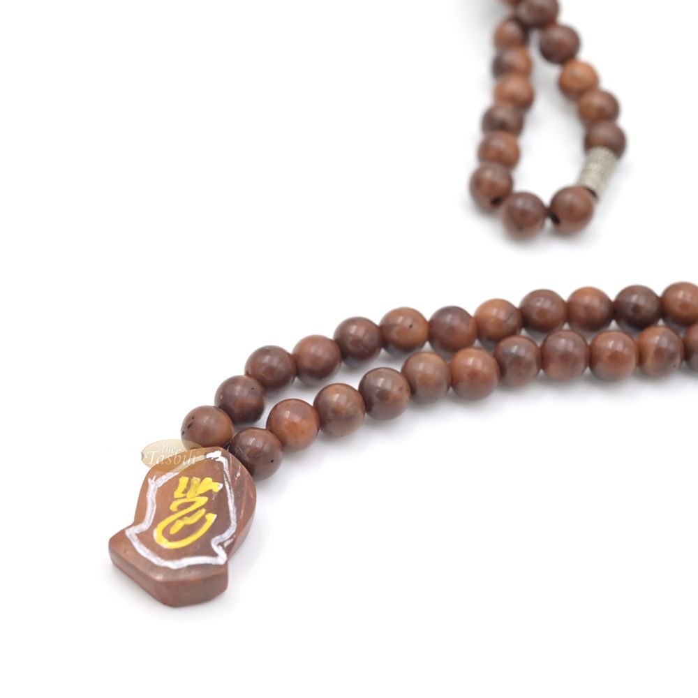Natural Genuine Kuka 6mm Beads Necklace with Claw Sandal Pendant