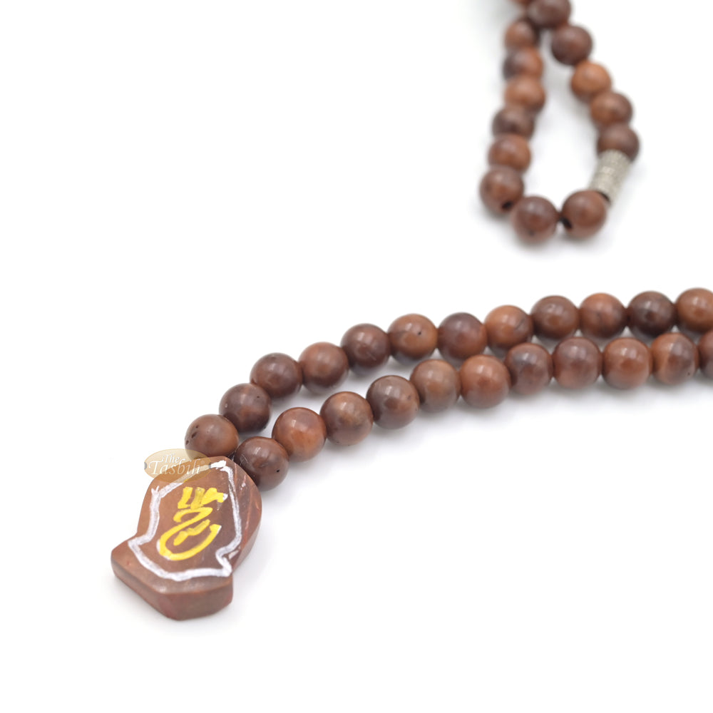 Natural Genuine Kuka 6mm Beads Necklace with Claw Sandal Pendant
