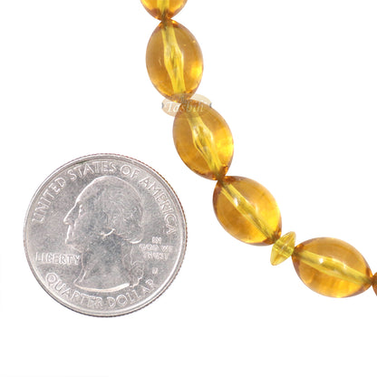Muslim Tasbih - Small 33-Bead 12x9 mm Oval Translucent Honey Yellow Acrylic Prayer Beads Sibha Misbaha For Islamic Dhikr Salawat Namaz Salah