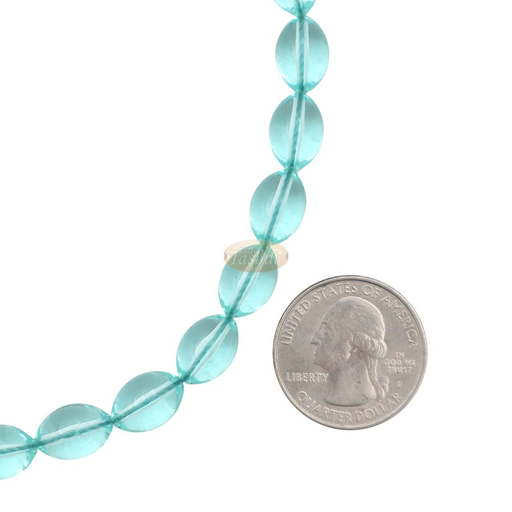 Translucent 33-Bead Sky-Blue Acrylic Oval 7 mm Turkish Style Tasbih Muslim Prayer Beads