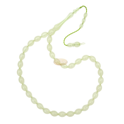 Green Glow-In-The-Dark Plastic Tasbih – 12×9 mm Prayer Beads Subha