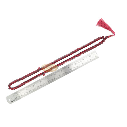 Basmallah Tasbih Plastik Merah Gelap 8mm Tasbih Bismillahirrahmanirrahim pada Setiap Manik