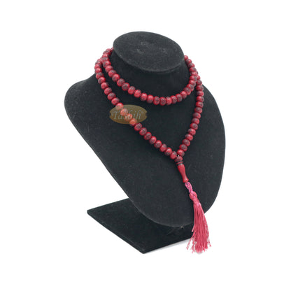 Basmallah Tasbih Plastik Merah Gelap 8mm Tasbih Bismillahirrahmanirrahim pada Setiap Manik