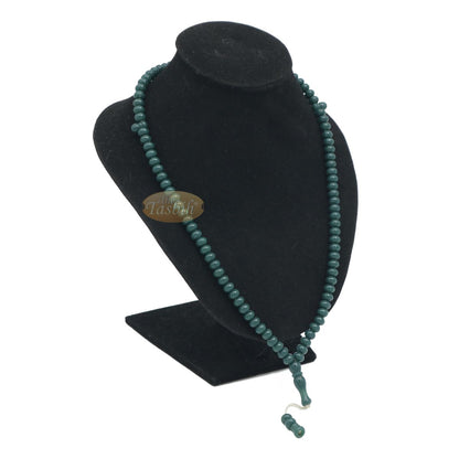 Small Forest Green Plastic Tasbih 6×5 mm Beads Dhikr Zikr Prayer Beads