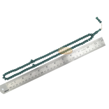 Small Forest Green Plastic Tasbih 6x5 mm Beads Dhikr Zikr Prayer Beads