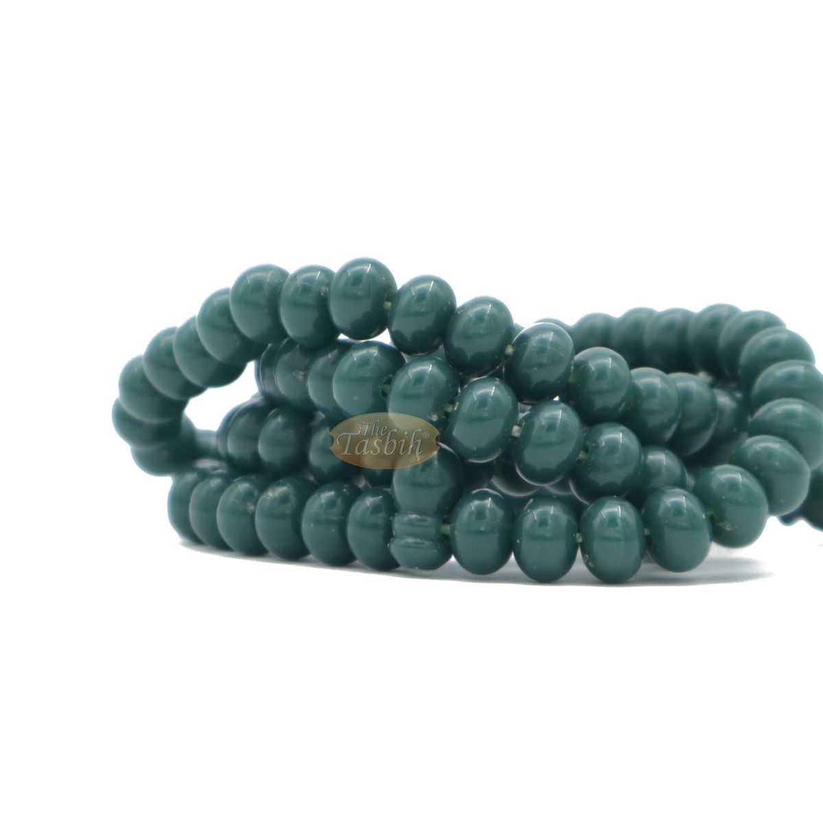 Small Forest Green Plastic Tasbih 6×5 mm Beads Dhikr Zikr Prayer Beads