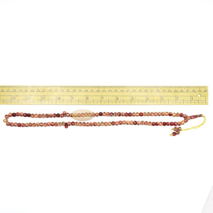 Marble Orange Plastic Small 7 mm Prayer Tasbih Silver Allah Muhammad Beads