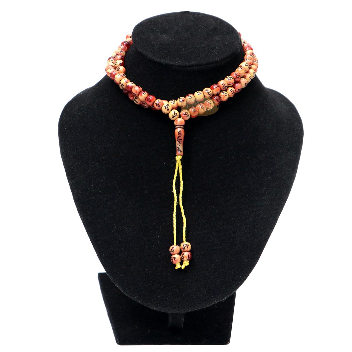 Marble Orange Plastic Small 7 mm Prayer Tasbih Silver Allah Muhammad Beads