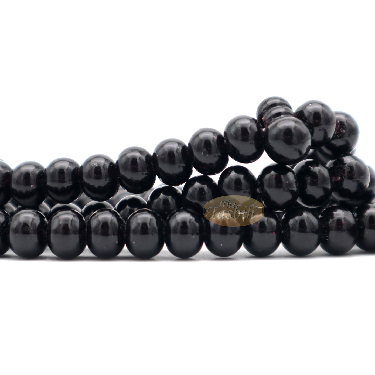 Tasbih Muslim Monomer Hitam Besar 12x9,5 mm Rantai Rumbai 99 Butir