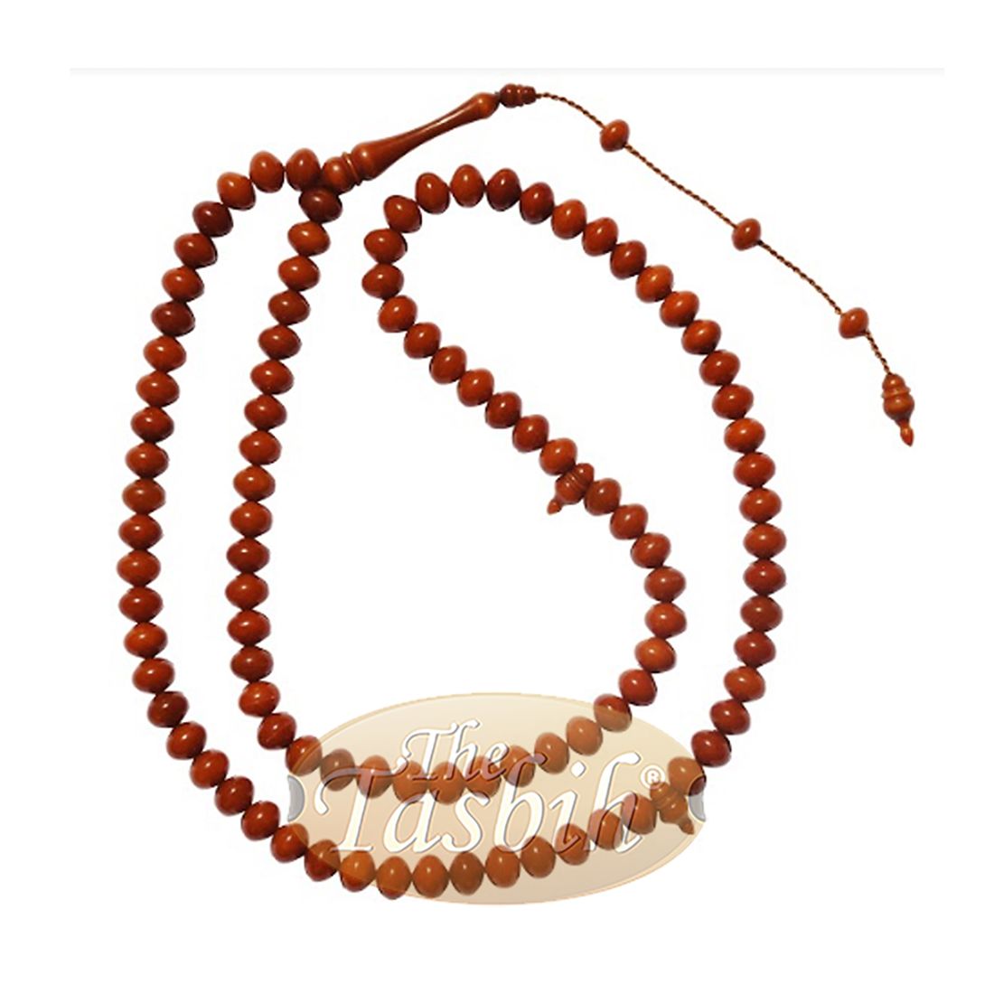 8x10mm Caramel Color Monomer Misbaha Prayer Beads Islamic Rosary