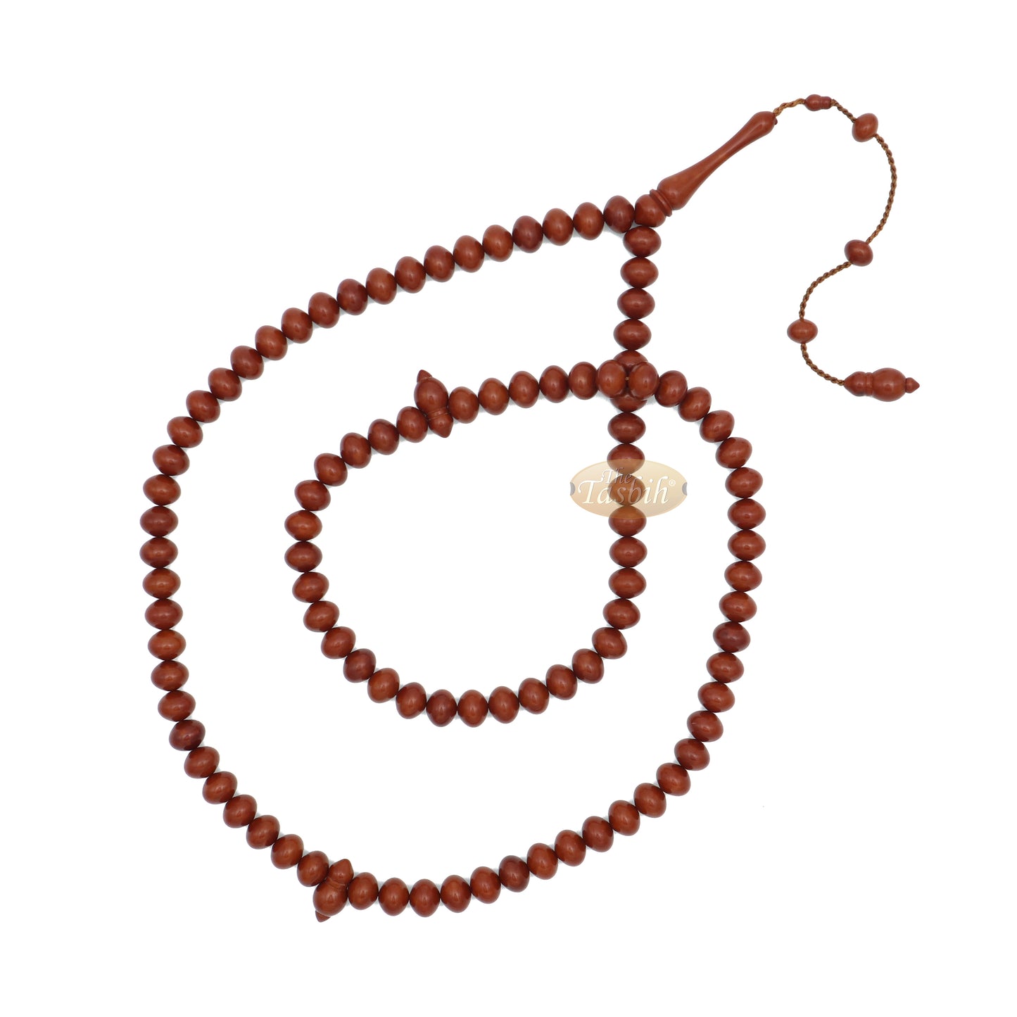 Tasbih Misbaha Monomer Warna Coklat 8x10 mm Tasbih Islam