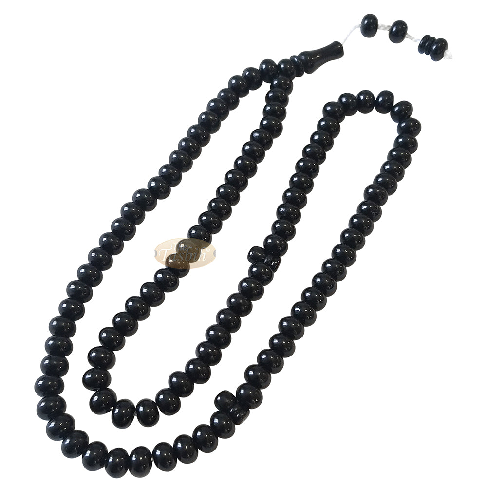 Islamic Subha Beads, Medium-Size Black Hard Monomer 7X8-mm Simple 26-Inch
Muslim 99-Bd Tasbeeh Sibha Misbaha Dhikr And Prayer Necklace