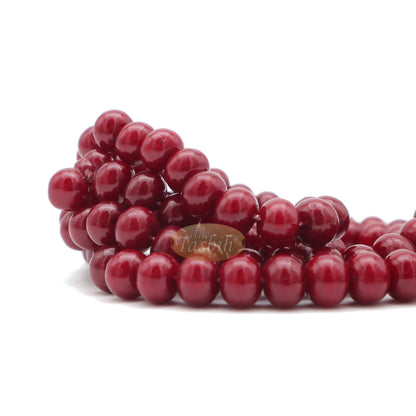 Tasbih Tasbih Islam Monomer Ukuran Sedang Maroon 7x8 mm Rantai 2
